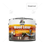 Пропитка лессирующая для защиты древесины Dufa Wood Lazur бесцветная 9 л