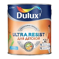 Краска для стен и потолков латексная Dulux Ultra Resist Для детской матовая база BW 2,5 л.