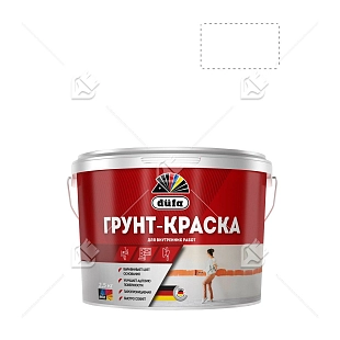 Краска грунтовочная водно-дисперсионная Dufa Грунт-краска белая 2,5 л