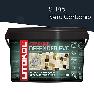 Затирка эпоксидная Litokol Starlike Defender Evo S.145 чёрный карбон 1 кг.