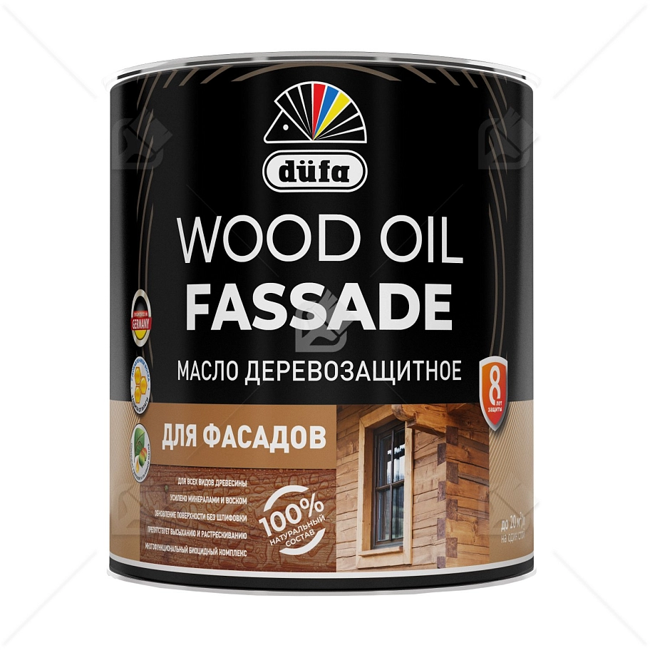 Масло деревозащитное для фасадов Dufa Wood Oil Fassade серый 2 л.