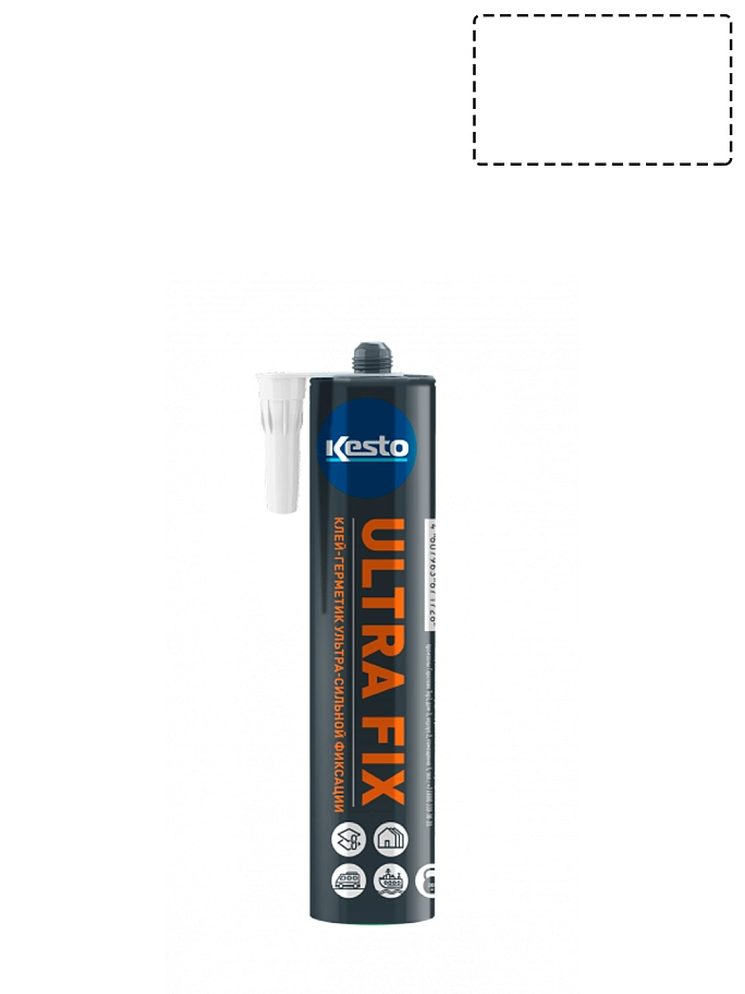 Клей герметик ультра сильный Kesto Ultra Fix белый 310мл.