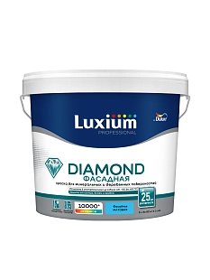 Краска фасадная для минеральных и деревянных поверхностей Luxium Professional Diamond гладкая матовая база BW 5 л