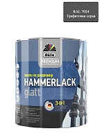 Эмаль на ржавчину Dufa Premium Hammerlack 3-в-1 гладкая RAL 7024 графитовая серая 0,75 л