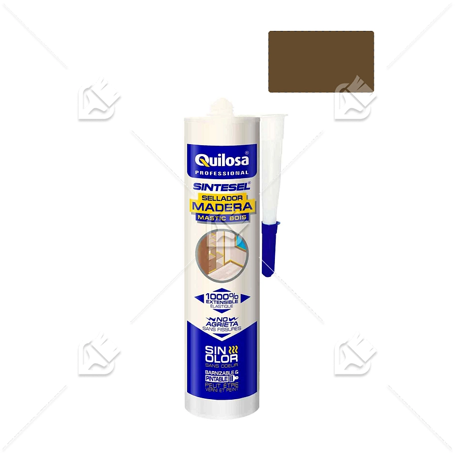 Герметик акрил-силиконовый для дерева Quilosa Madera Sintesel тик 280 мл.