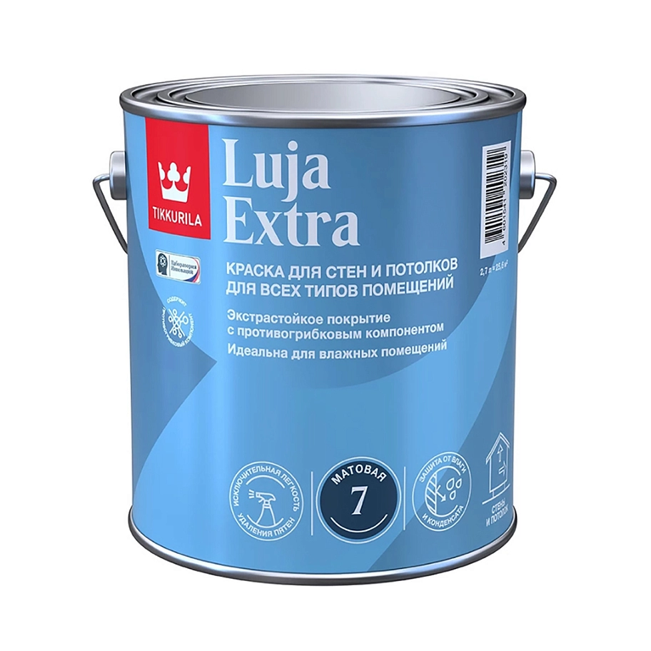 Краска экстра-стойкая Tikkurila LUJA EXTRA A матовая 2,7л