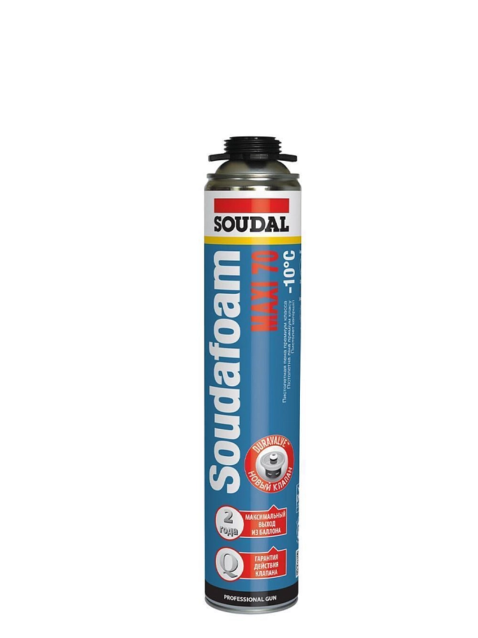 Пена профессиональная Soudal Soudafoam Maxi зимняя 870 мл. выход 70 л