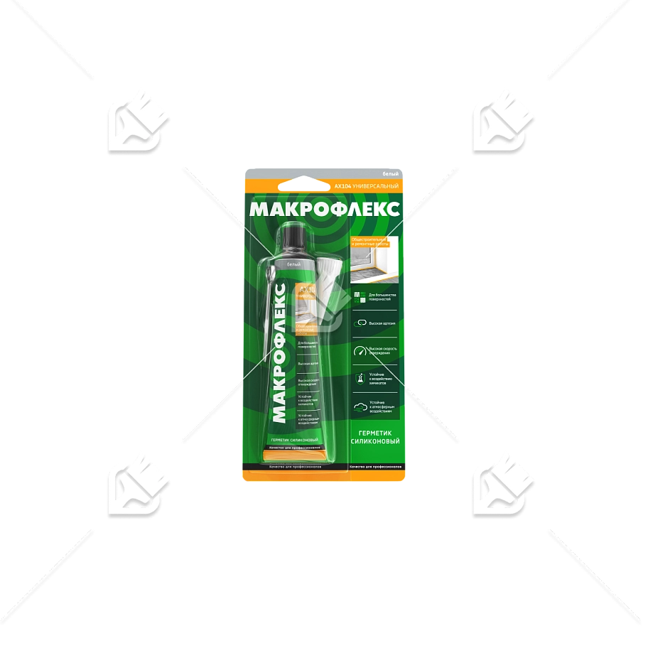 Герметик силиконовый универсальный Макрофлекс AX104 белый 70 мл.