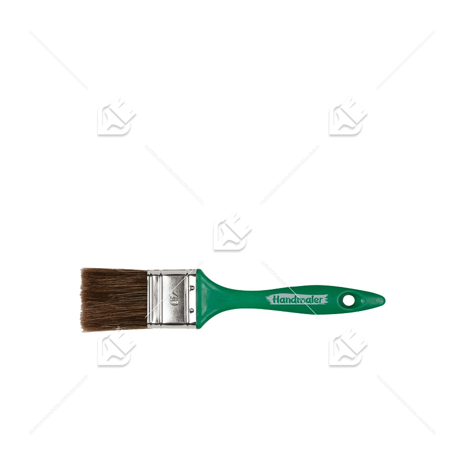 Кисть плоская Handmaler Green смешанная щетина пластиковая ручка 40 мм.