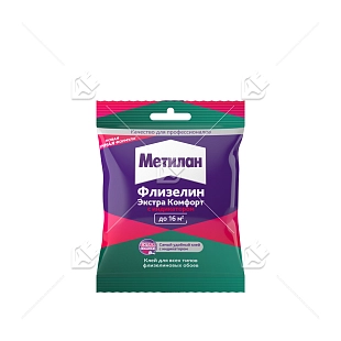 Клей обойный для флизелиновых обоев Метилан Флизелин Экстра Комфорт с индикатором 90 г