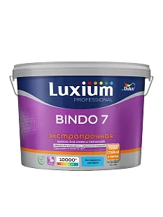 Краска для стен и потолков латексная экстрапрочная Luxium Professional Bindo 7 матовая база BW 9 л