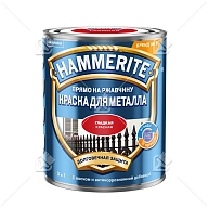 Краска для металлических поверхностей алкидная Hammerite гладкая RAL 3020 красная 0,75 л.